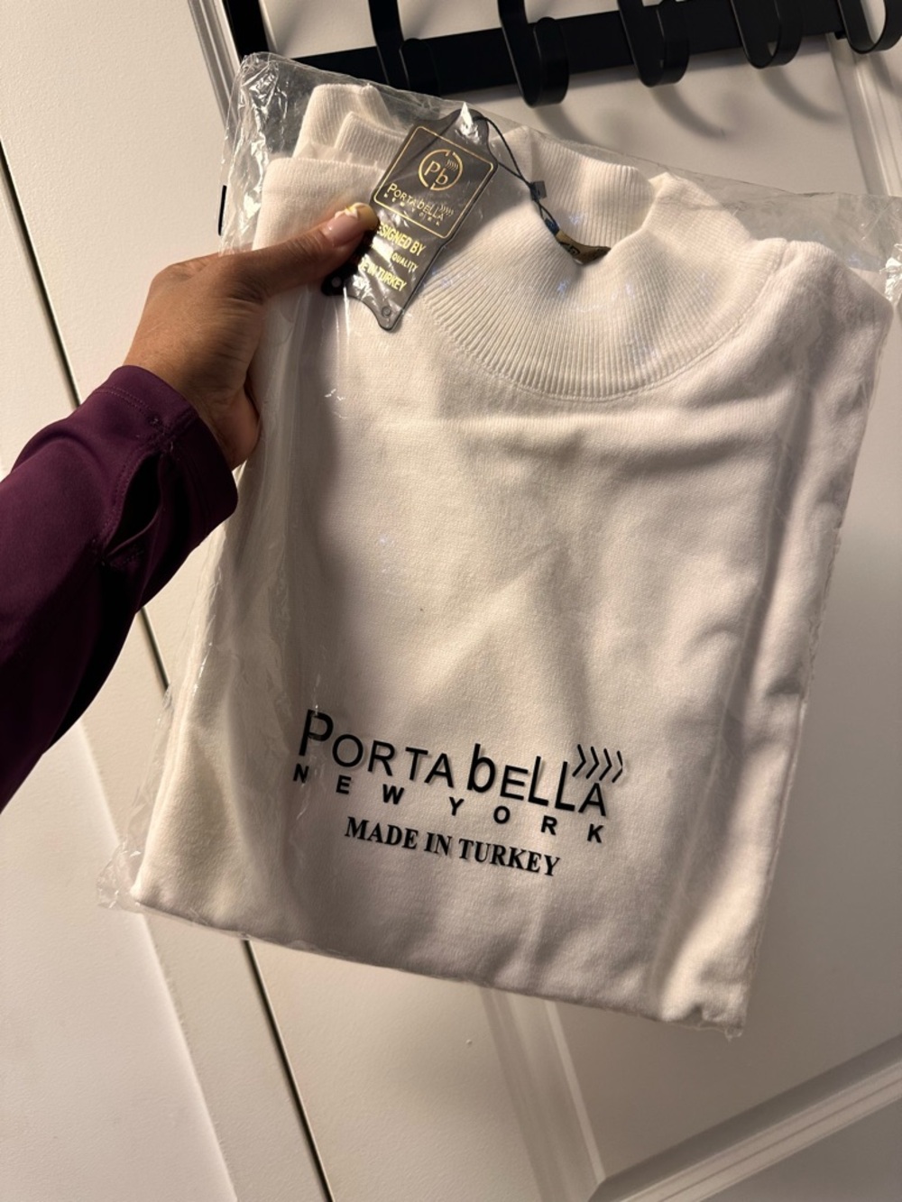 Men’s White Turtleneck Sweater